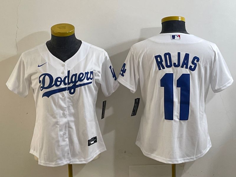 Youth Los Angeles Dodgers #11 Rojas White Game 2024 Nike MLB Jersey style 2->youth nfl jersey->Youth Jersey
